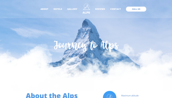 website project trip to alps