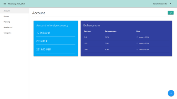 Vue app for managing personal finance